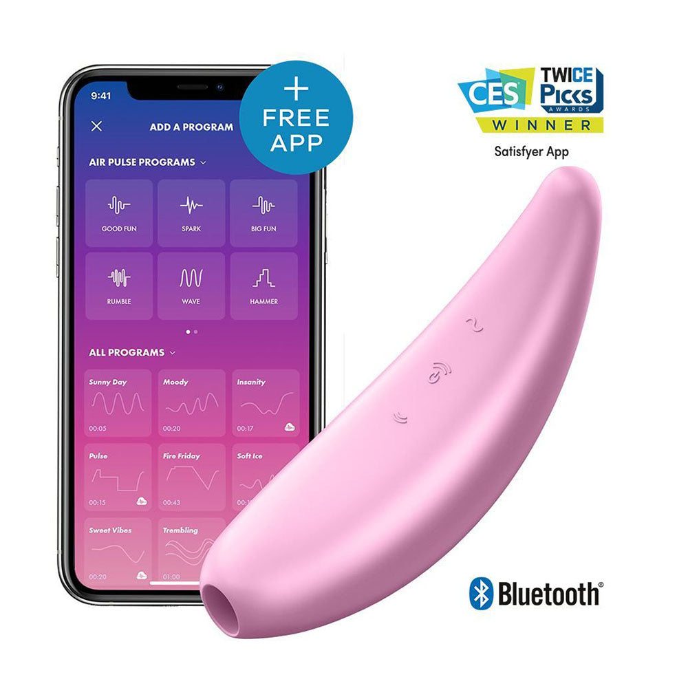 Satisfyer App Enabled Curvy 3 Plus Clitoral Massager Pink