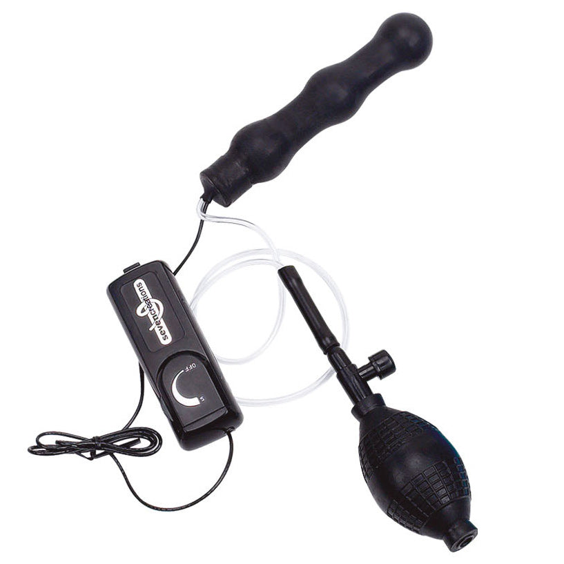 Zepplin Black Inflatable Vibrating Anal Wand