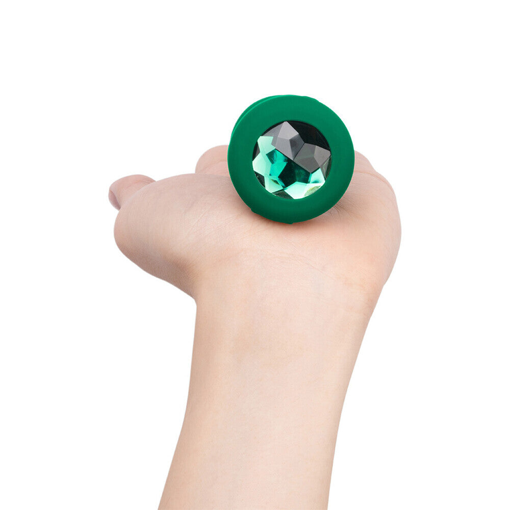 b Vibe Remote Control Vibrating Jewel Butt Plug Emerald