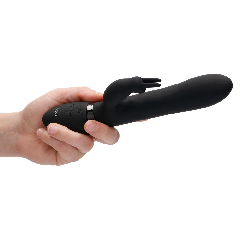 Vive Amoris Black Rabbit Vibrator With Stimulating Beads